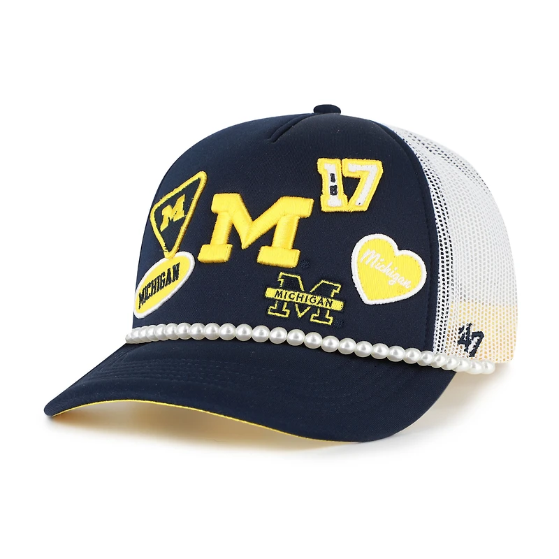 Men's '47 Navy/White Michigan Wolverines Rally On Hitch Adjustable Hat