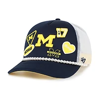 Men's '47  Navy/White Michigan Wolverines Rally On Hitch Adjustable Hat