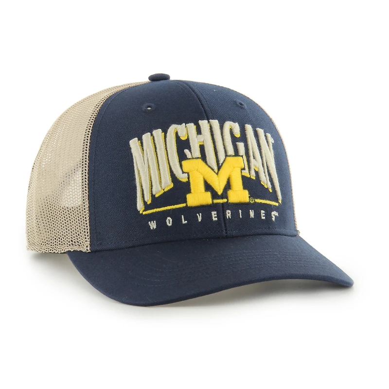 Men's '47 Navy Michigan Wolverines Arid Adjustable Trucker Hat