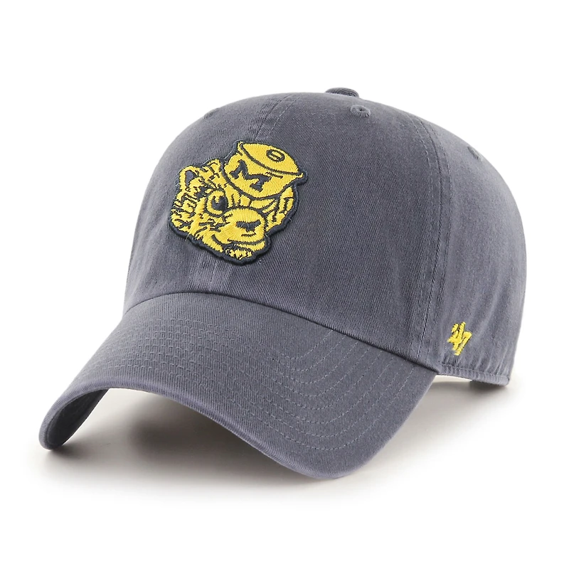 Men's '47 Navy Michigan Wolverines College Vault Clean Up Adjustable Hat