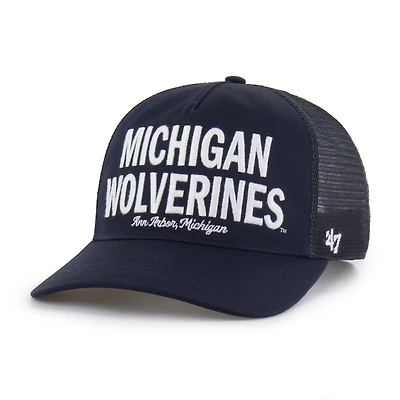 Casquette trucker ajustable Michigan Wolverines bleu marine '47