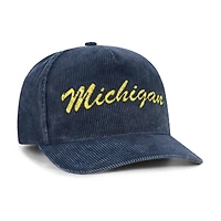 Men's '47  Navy Michigan Wolverines Reclaim Snow Wash Corduroy Hitch Adjustable Hat