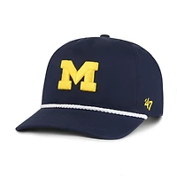 Casquette ajustable à nœud en corde bleu marine Michigan Wolverines 1947 pour homme