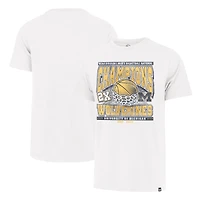 T-shirt homme blanc « 47 » des Michigan Wolverines, champions nationaux de basketball masculin NCAA 2026, grandes tailles
