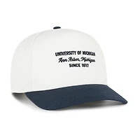 Men's '47 White Michigan Wolverines Contemporary Basics Two-Tone Hitch Adjustable Hat