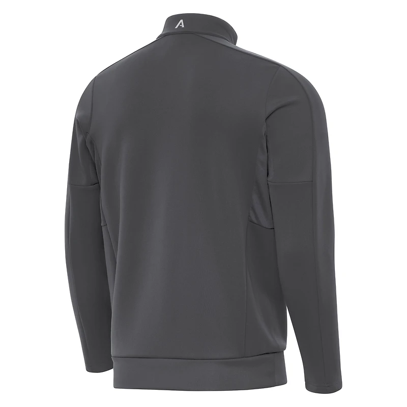 Men's Antigua Navy Michigan Wolverines 2026 NCAA Basketball National Champions Generation Quarter-Zip Pullover