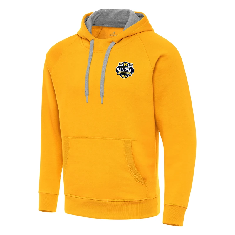 Men's Antigua  Maize Michigan Wolverines 2026 NCAA Basketball National Champions Victory Hoodie