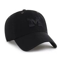 Men's Carhartt x '47 Black Michigan Wolverines Clean Up Adjustable Hat