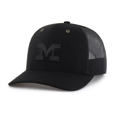 Men's Carhartt x '47 Black Michigan Wolverines Trucker Adjustable Hat