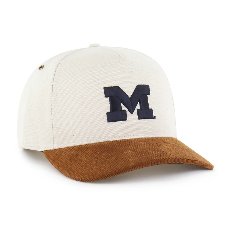 Casquette Carhartt x '47 Michigan Wolverines naturelle/marron non teinte, coupe décontractée et ajustable