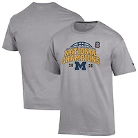 T-shirt des Wolverines du Michigan, champions nationaux de basketball masculin NCAA 2026, couleur maïs.