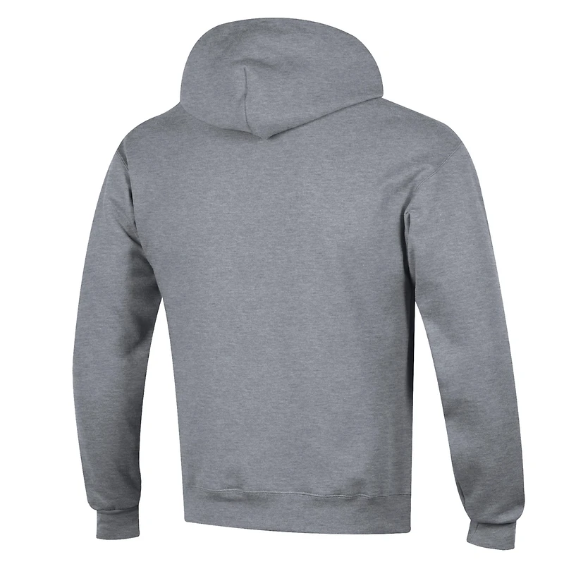 Men's Champion Gray Michigan Wolverines Soccer Icon Powerblend Pullover Hoodie