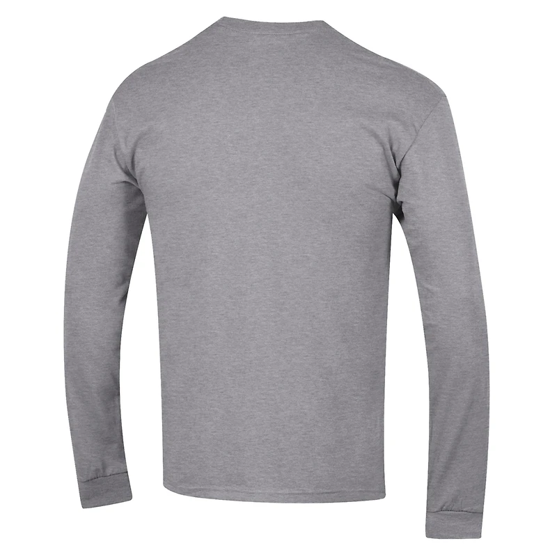 T-shirt à manches longues Champion Gray Michigan Wolverines Wrestling Icon pour homme
