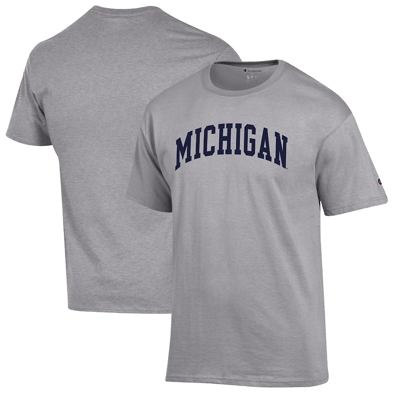 T-shirt basique Arch gris chiné pour homme, champion des Wolverines du Michigan