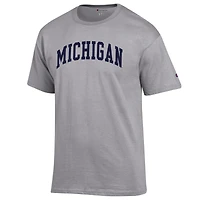 Men's Champion  Heather Gray Michigan Wolverines Basic Arch T-Shirt
