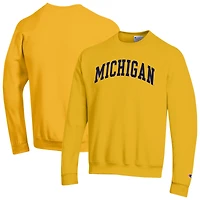 Sweat-shirt en polaire Champion Maize Michigan Wolverines Basic Arch pour homme