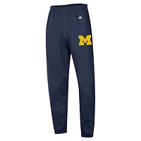 Men's Champion  Navy Michigan Wolverines Powerblend Banded Fleece Sweatpants