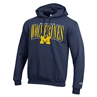 Men's Champion  Navy Michigan Wolverines Team Pride Powerblend Hoodie