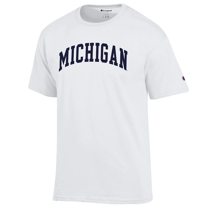 T-shirt blanc basique Arch pour homme, champion des Wolverines du Michigan
