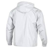Men's Champion  White Michigan Wolverines Cloud Packable Half-Zip Hooded Jacket