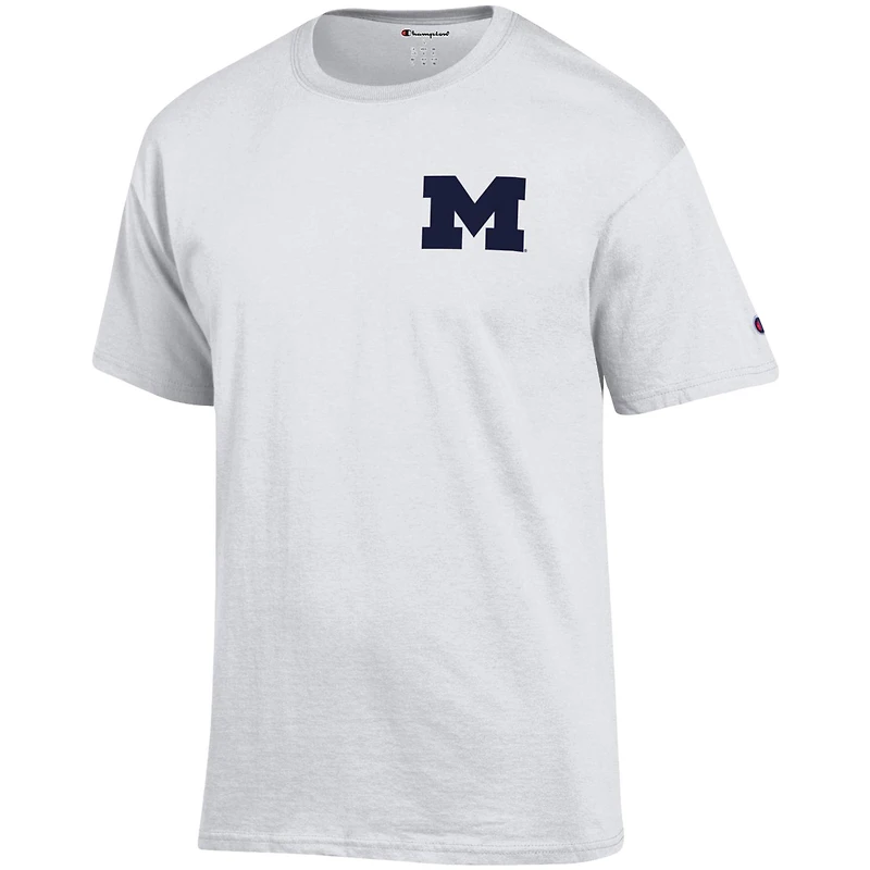 T-shirt Champion blanc Michigan Wolverines Stack 2-Hit pour hommes