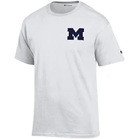 T-shirt Champion blanc Michigan Wolverines Stack 2-Hit pour hommes