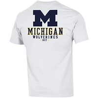 T-shirt Champion blanc Michigan Wolverines Stack 2-Hit pour hommes