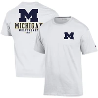 T-shirt Champion blanc Michigan Wolverines Stack 2-Hit pour hommes