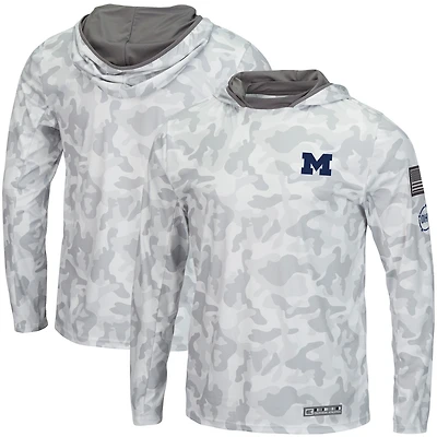 Colosseum Arctic Camo Michigan Wolverines OHT Military Appreciation Sweat à capuche manches longues pour homme