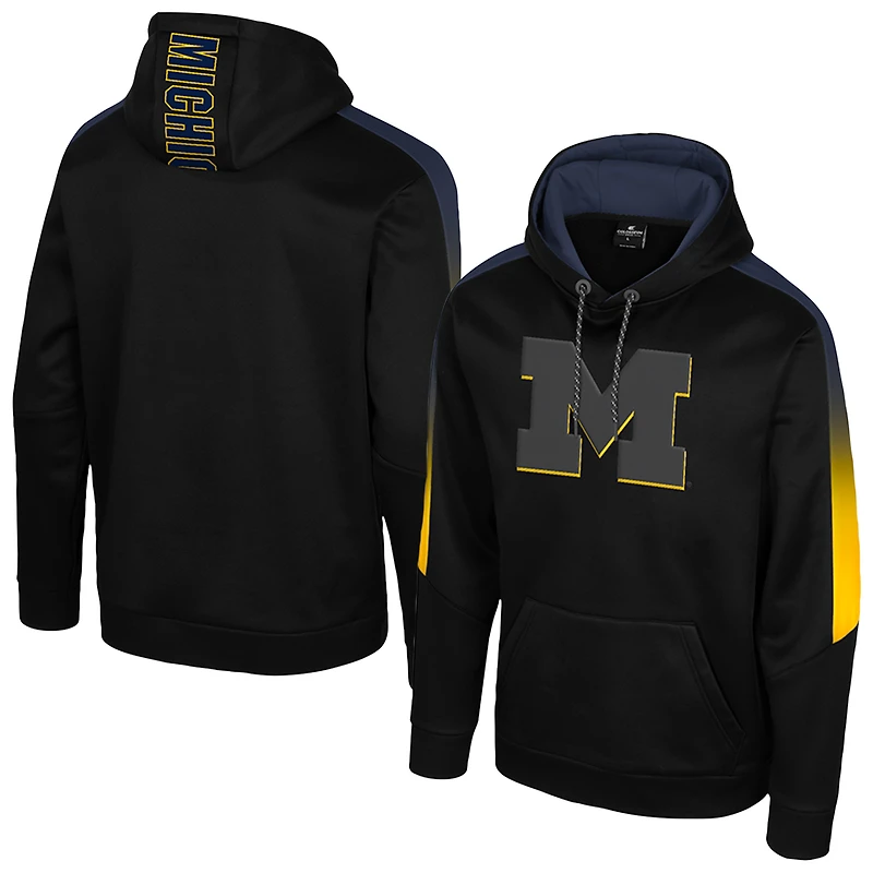 Men's Colosseum Black Michigan Wolverines The Gang Blackout Hoodie