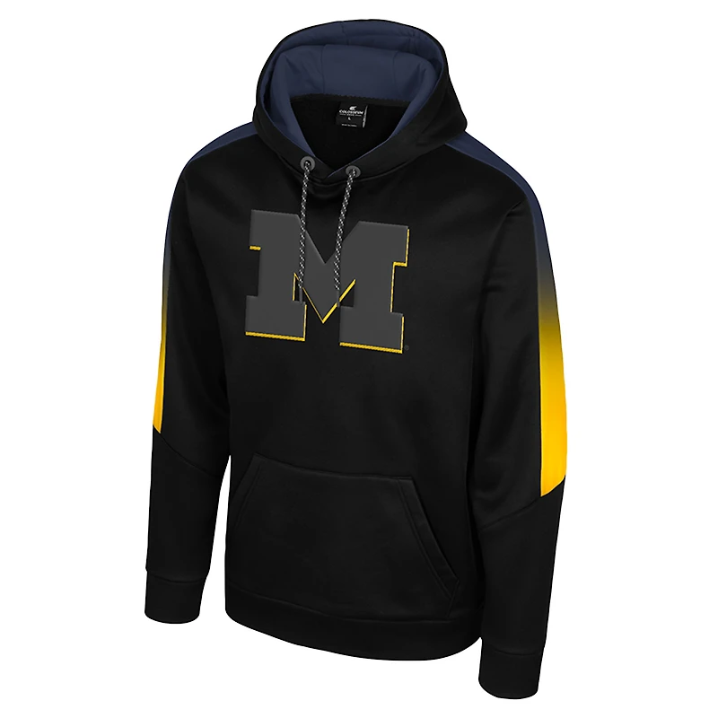 Men's Colosseum Black Michigan Wolverines The Gang Blackout Hoodie