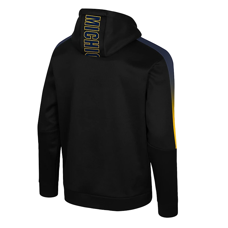 Men's Colosseum Black Michigan Wolverines The Gang Blackout Hoodie