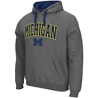 Sweat à capuche Colosseum Charcoal Michigan Wolverines Big & Tall Arch Logo 2.0 pour homme