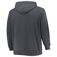Men's Colosseum Charcoal Michigan Wolverines Big & Tall Team Full-Zip Hoodie