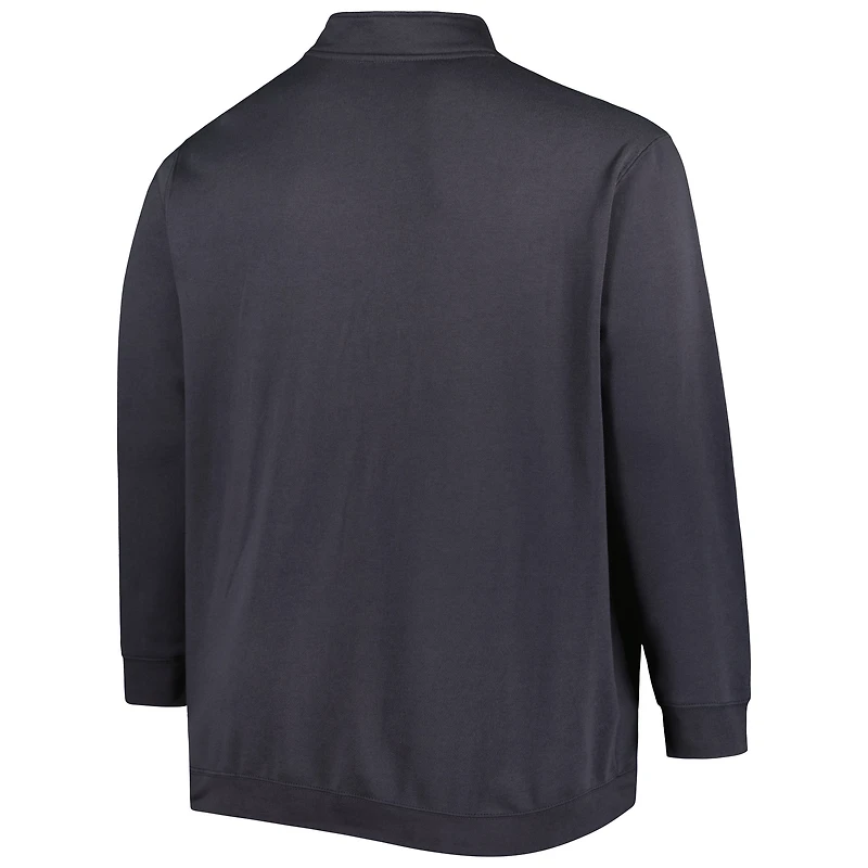 Colosseum Navy Michigan Wolverines Big & Tall Tortugas Veste à quart de zip pour homme