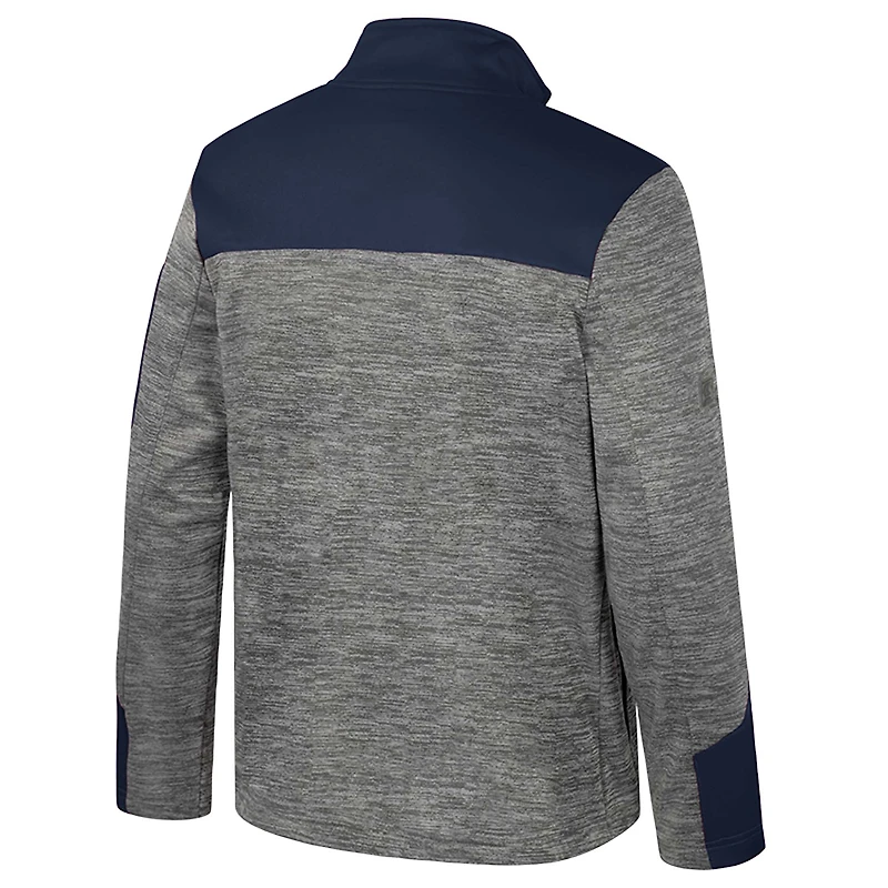 Men's Colosseum  Gray/Navy Michigan Wolverines Guard Full-Zip Jacket