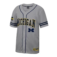 Men's Colosseum Gray Michigan Wolverines Free Spirited Baseball Jersey