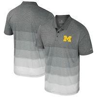Polo en maille rayée Michigan Wolverines Colosseum gris pour hommes