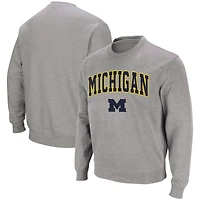 Sweat Colosseum gris chiné Michigan Wolverines Arch & Logo pour homme