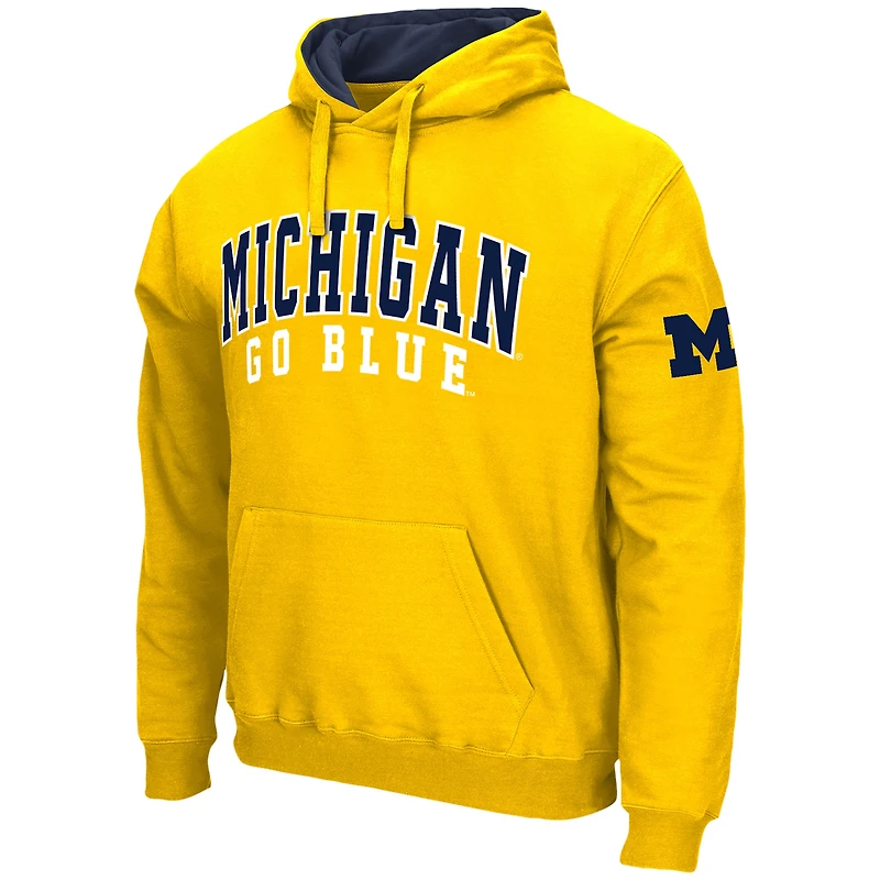 Sweat à capuche Colosseum Maize Michigan Wolverines Double Arch pour hommes