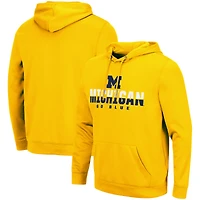 Men's Colosseum Maize Michigan Wolverines Lantern Pullover Hoodie