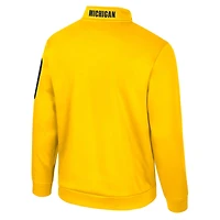 Veste polaire à fermeture éclair quart de tour Colosseum Maize Michigan Wolverines pour homme