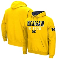 Men's Colosseum Navy Michigan Wolverines Sunrise Pullover Hoodie