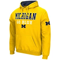 Men's Colosseum Navy Michigan Wolverines Sunrise Pullover Hoodie