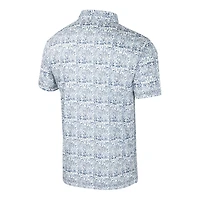 Polo Allover Colosseum bleu marine/blanc pour homme Michigan Wolverines Big & Tall