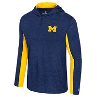 Sweat à capuche zippé quart de tour bleu marine Colosseum Michigan Wolverines Always Sunny pour homme