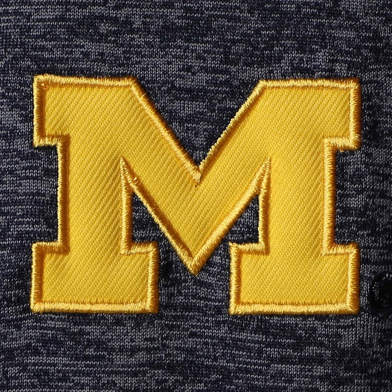 Men's Colosseum Navy Michigan Wolverines Big & Tall Down Swing Polo