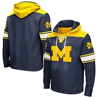Chandail à capuchon lacets Colosseum Michigan Wolverines Big & Tall pour hommes, bleu marine
