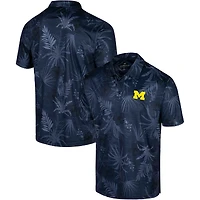 Polo Colosseum Navy Michigan Wolverines Big & Tall Palms pour homme