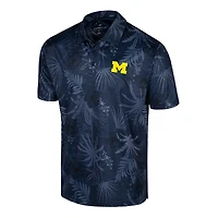 Polo Colosseum Navy Michigan Wolverines Big & Tall Palms pour homme